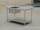 Topmount Handmade Stainless Steel Sink Stand For Hotel Freestanding Table