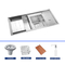 Silver Handmade Kitchen Sink With Undermount OEM Exterior Dimensions