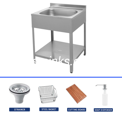 Elegant Single Bowl Stainless Steel Sink Topmount Or Undermount Design