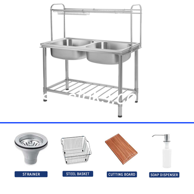 Top Mount Stainless Steel Sink Stand With 1 Bowl And Rust Resistant