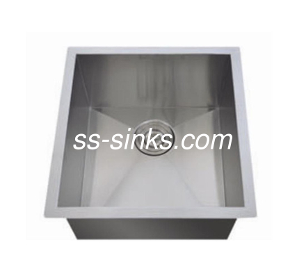 OEM Undermount Stainless Steel Kitchen Sink 14-1/2*17'' Internal Size Single Bowl With Drainboard