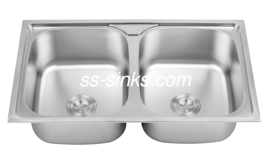 Easy To Clean Corner Stainless Steel Kitchen Sink With One Or Two Holes And Rear Drain Location