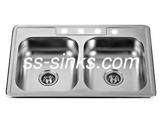 304 Stainless Steel Kitchen Sink with Double Bowl Modern and Sleek Design