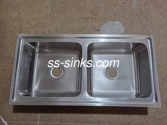Big Size Equal Bowl Kitchen Stainless Steel Double Bowl Sink