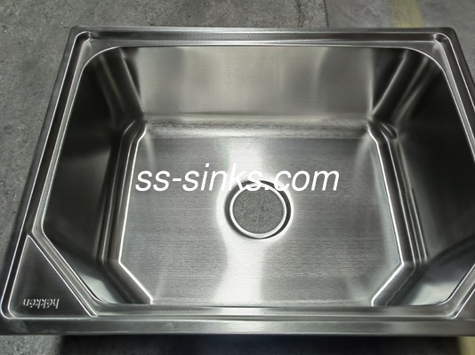 Top Mount Big Hexagon Stainless Steel Single Bowl Sink Above Counter