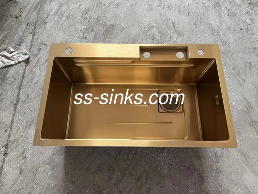 Rectangular Bowl Shape Top Mount Stainless Steel Sink Satin Finish Heavy-duty