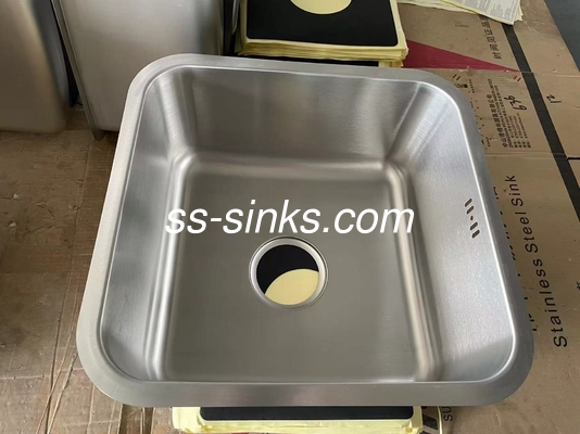 40*40cm Square Single Bowl Undermount Sink Easy To Install For Cabinet