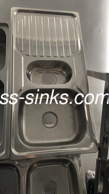 Commercial Kitchen Sink With Drainboard Customized Sink Dimensions Rear Drain Placement