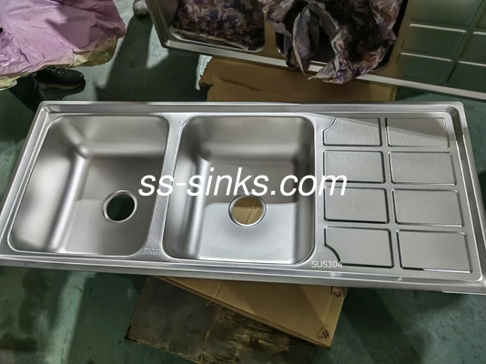 Colander Accessories Included Apron Stainless Steel Kitchen Sink With Drainboard