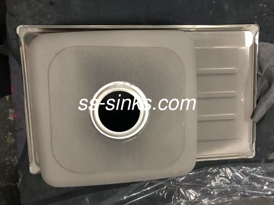 Kitchen Sink With Drainboard Square Drain Hole