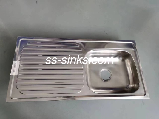 Steel Kitchen Sink With Drainboard Drainer Included Rust Resistant
