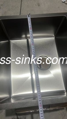 Handmade Kitchen Sink With Stainless Steel Drainer Single Bowl Sink Square