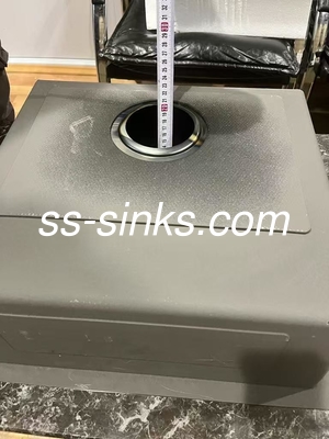 Customized Square Measure Stainless Steel Single Bowl Sink With Gold Finish