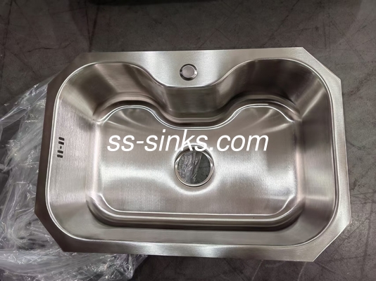 SUS304 Loft Kitchen Grade Stainless Steel Single Bowl Sink With Corrosion-Resistant Drainer