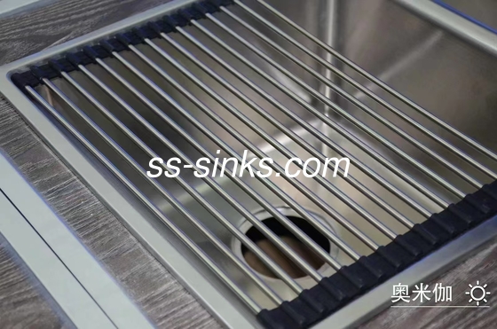 DIY Customized Stainless Steel Single Bowl Handmade Sink With Accessories