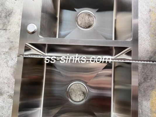Modern Design Double Bowl Kitchen Sink Undermount with Stainless Steel Drainer and Overflow Included Up To You