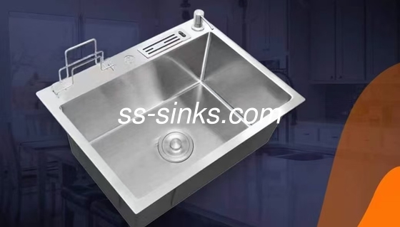 Topmount Installation Stainless Steel Single Bowl Sink For Square Kitchen Renovation