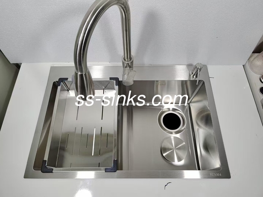 Topmount Installation Stainless Steel Single Bowl Sink For Square Kitchen Renovation