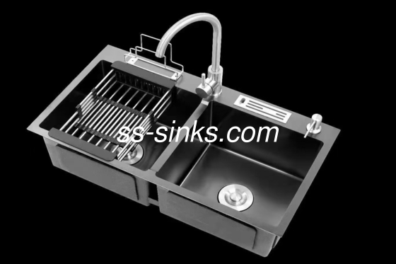 2 Drain Kitchen Sink Double Bowl for Modern Homes and Households