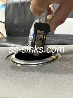 Rear Drain Placement Handmade Kitchen Sink with Equal Basin Style and Waste Accessories