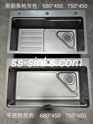 1 Bowl Topmount Kitchen Sink With 18/10 Chromium / Nickel Stainless Steel Rectangular Design