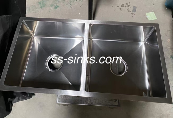 9 Inches Bowl Depth Dual-basin Kitchen Sink without Faucet Included