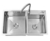 R10 Two Basin Stainless Steel Apron Sink Handmade Sink Bowl 3.5mm
