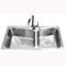 SUS304 Stainless Steel Double Bowl Sink Drop In Kitchen With Accessories