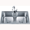 500MM Brushed Steel 2 Tap Hole Stainless Steel Sink Anti Corrosion