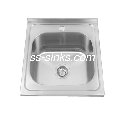 Emboss Finish Stainless Steel Single Bowl Sink For Washroom