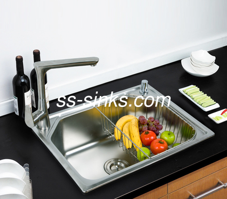 Modern Topmount Stainless Steel Bowl Sink Corrosion Resistance