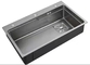 Silver Stainless Steel Matt Black Undermount Sink With Drainboard 1.2mm