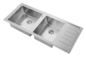 1200mm Length Handcraft Kitchen Sink With Drainboard Double Bowl