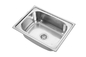 Self Rimming Stainless Steel Single Bowl Sink Drop In Kitchen Depth 200MM