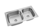 Rectangular Drop in Stainless Steel Double Bowl Sink For Big Kitchen