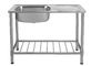 1000*500mm Freestanding Stainless Steel Basin Stand With Drainboard Faucet