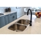 500mm Brushed Steel Double Bowl Sink With Tap Hole Undermount Noise Elimination