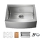 16G T304 Handmade Stainless Steel Farmhouse Sink For Kitchen