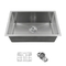 10mm Rounded Corner Deep Single Bowl Kitchen Sink With Right Angle