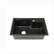 Acrylic Resin Black Quartz Kitchen Sink With Drainboard 680*460mm