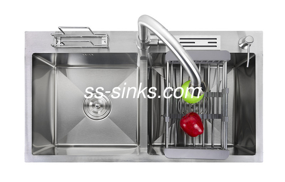 Nano Handmade Kitchen Sink Above Counter With Kinfe And Cutting Board Shelf Anti Corrosion