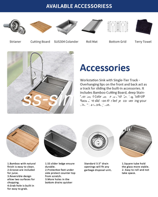 18 Gauge Handmade Kitchen Sink Apron Install Double Bowl Undermount