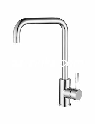 Chrome Movable Handle Kitchen Sink Tap 1.8 Gallons Per Minute