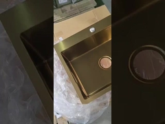 gold color steel sink single double sink China supplier
